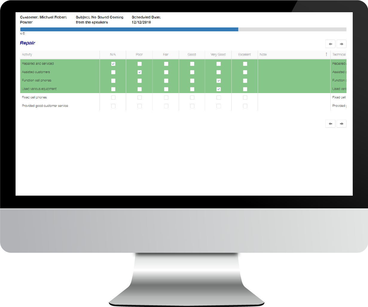 servicechecklist